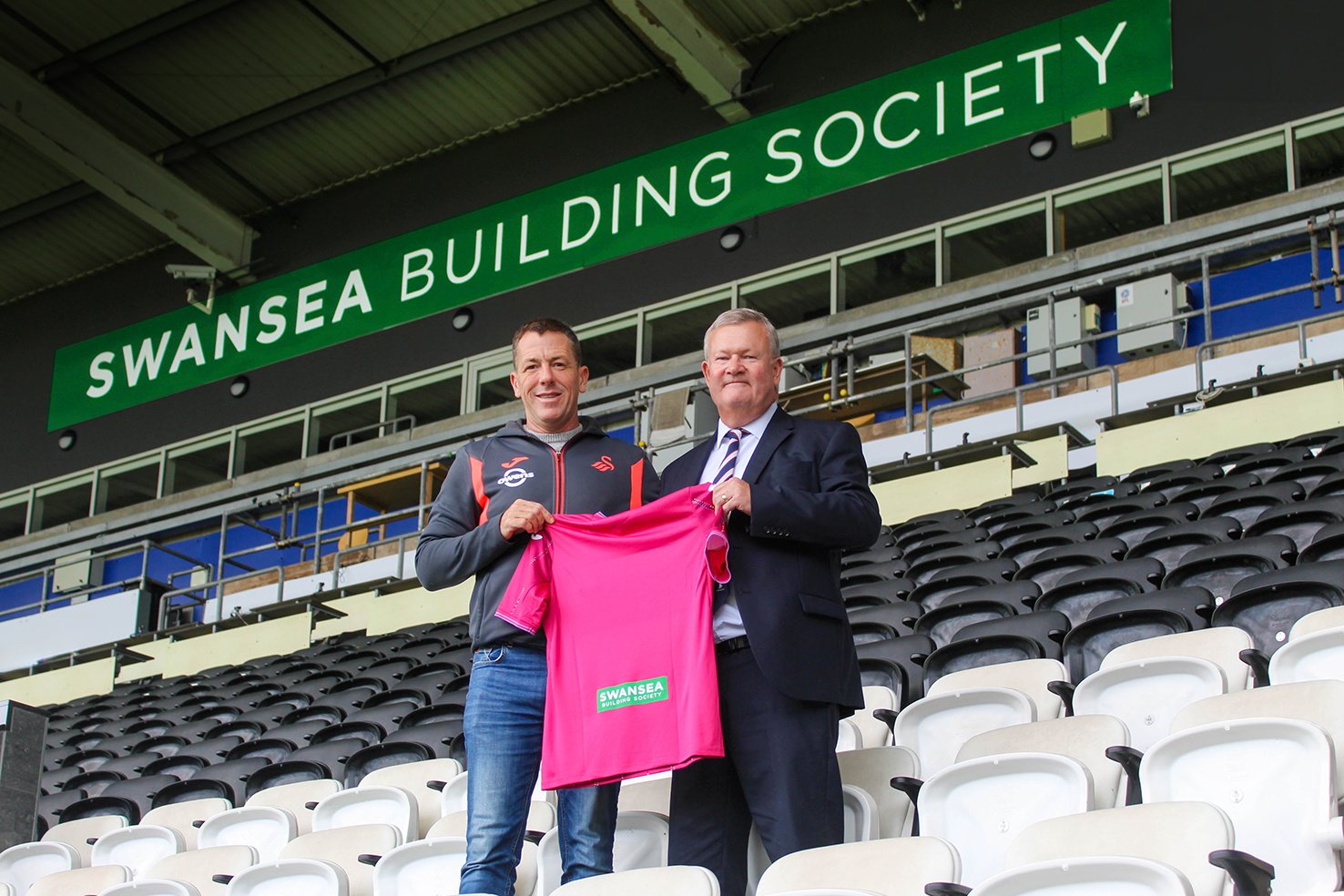 Swansea Building Society and Swansea City AFC unite to 'Tackle Cancer Together' with the Launch of 2023-24 charity kit.