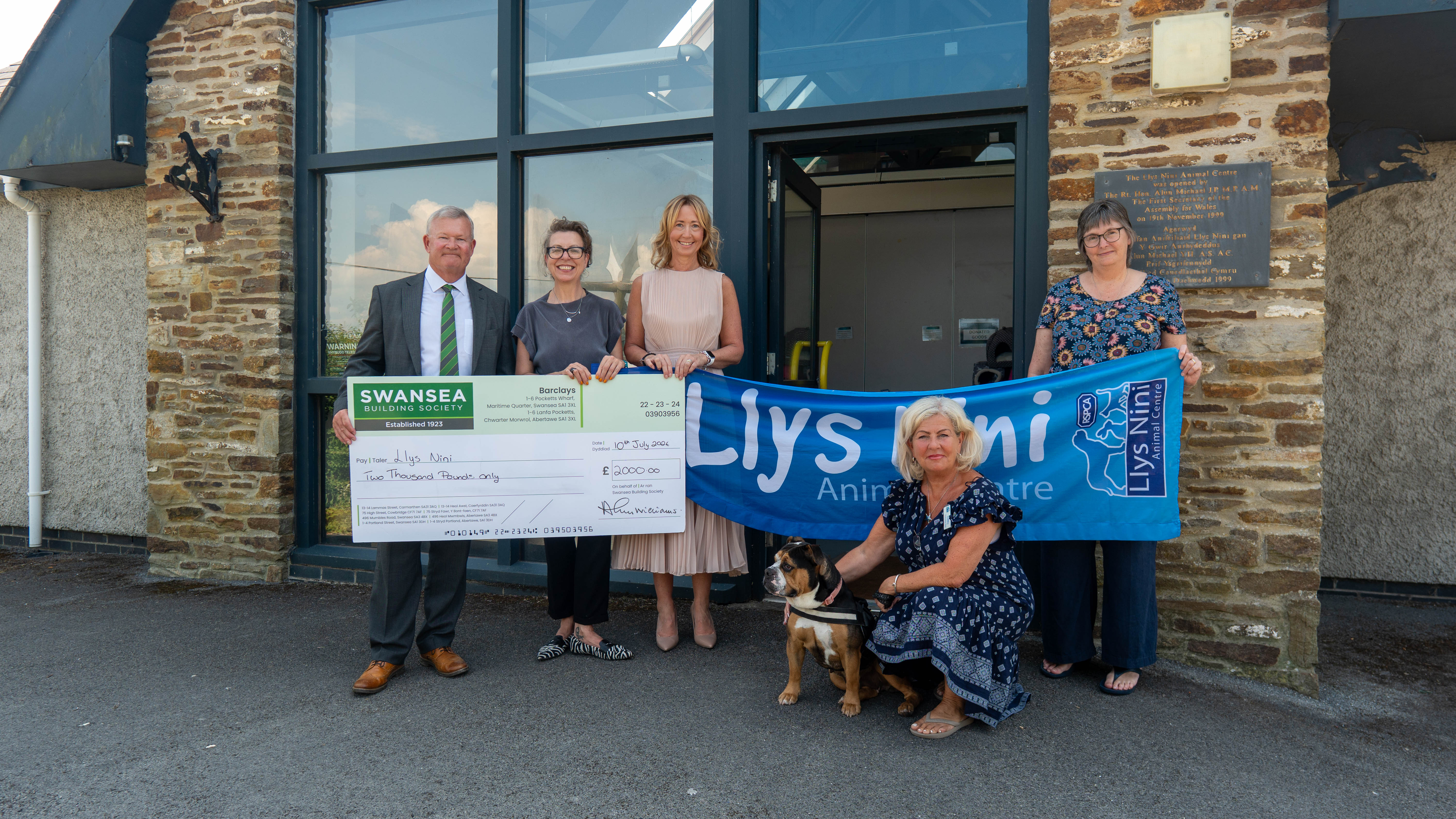Proud to donate £2,000 to Llys Nini after staff volunteering day