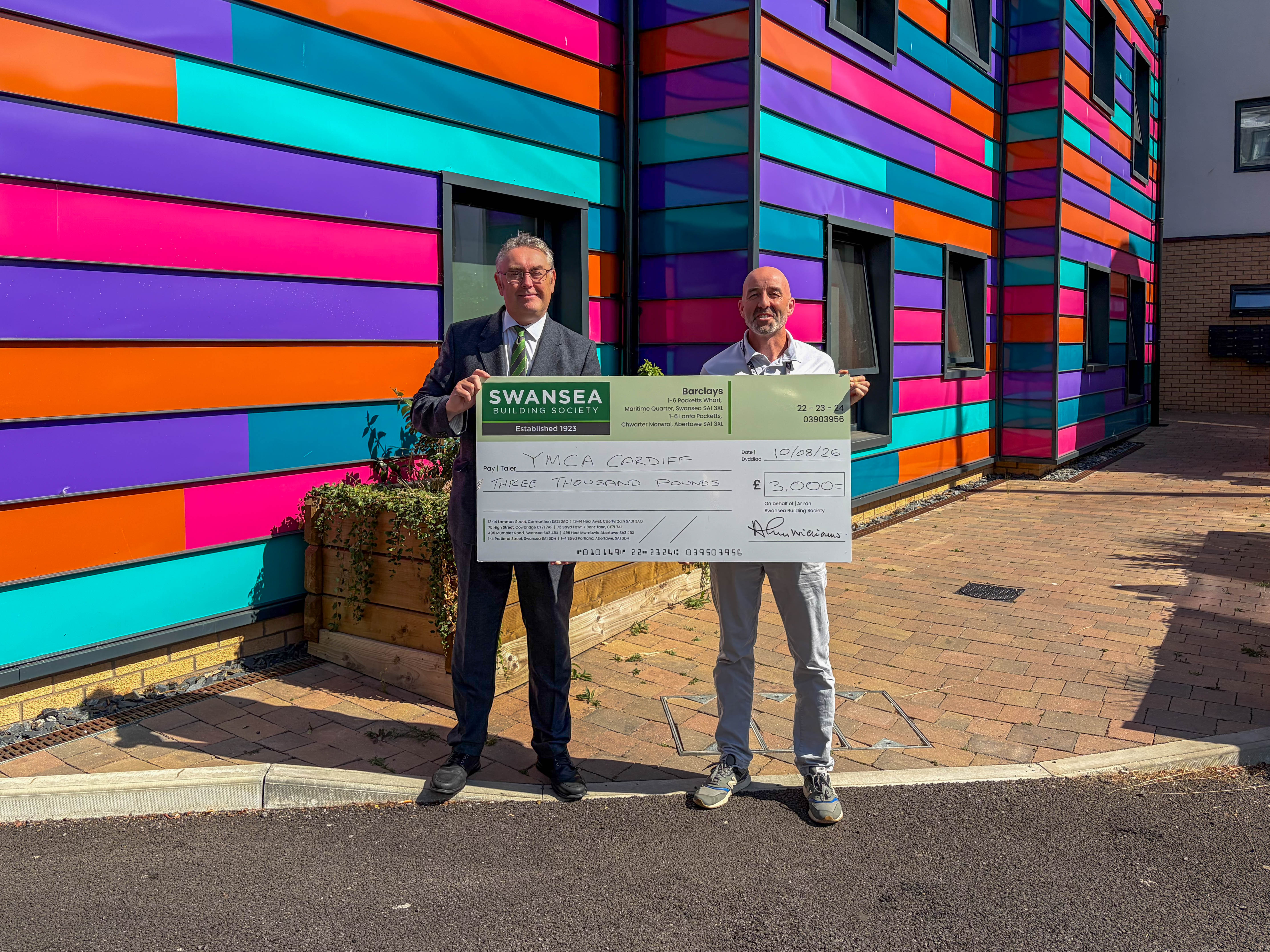 Alun’s £25K anniversary charity fund comes to a close with final 3K donation to YMCA Cardiff